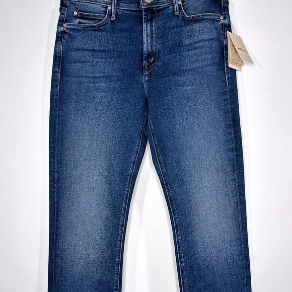 NWT Mother Mid-Rise Dazzler Flood Fray What's Your Sign Straight Jean Size 29 - Picture 4 of 16